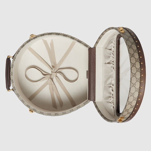 Gucci Savoy small hat box - beige and ebony Supreme