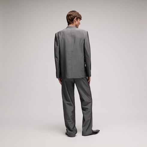 Silk merino wool pants - grey