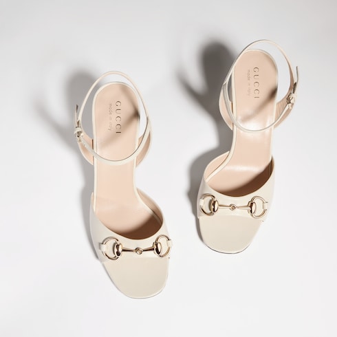 Women's Horsebit sandal - white leather