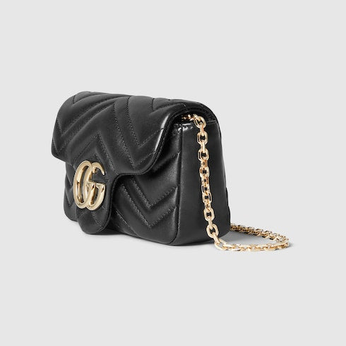 GG Marmont mini shoulder bag - black leather