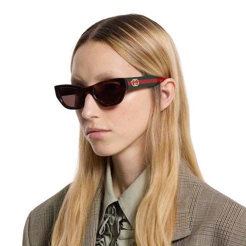 Cat-eye sunglasses - dark brown tortoiseshell