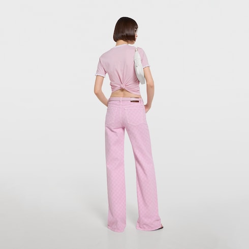 Cotton jersey T-shirt with print - light pink