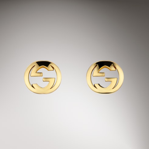 Gucci Interlocking 18k stud earrings - 18k yellow gold