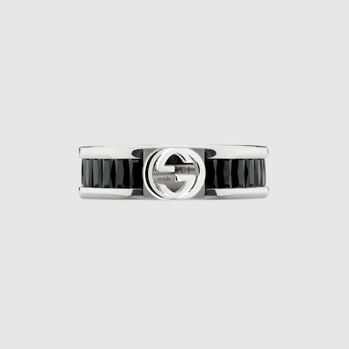 Gucci Interlocking crystal ring - 925 sterling silver