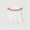 Baby GG cotton jacquard dress - white