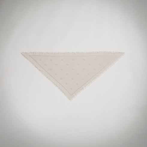 Double G silk wool shawl - ivory