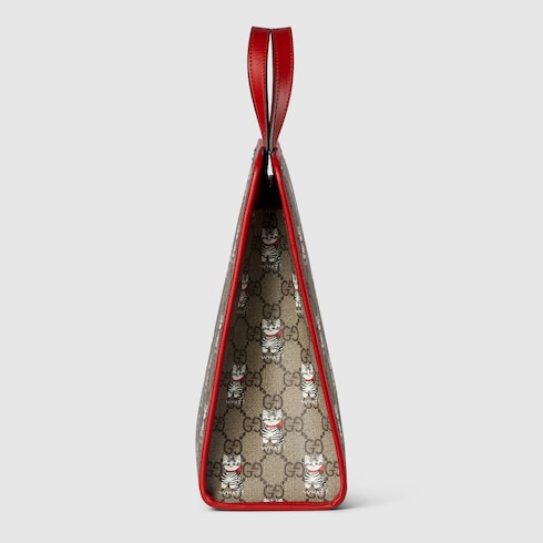 Children's printed GG tote bag - beige Supreme
