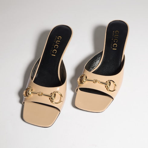 Women's Signora slide sandal - beige leather
