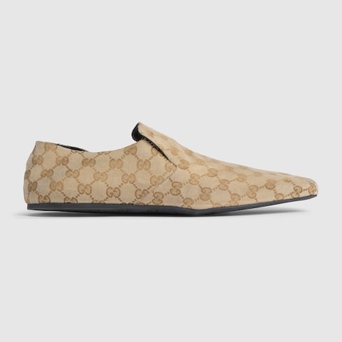 Men's Cupertino loafer - sand and brown GG canvas