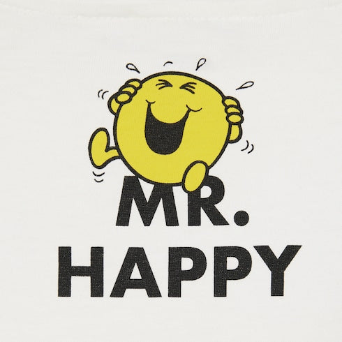 Children's cotton T-shirt with print - white