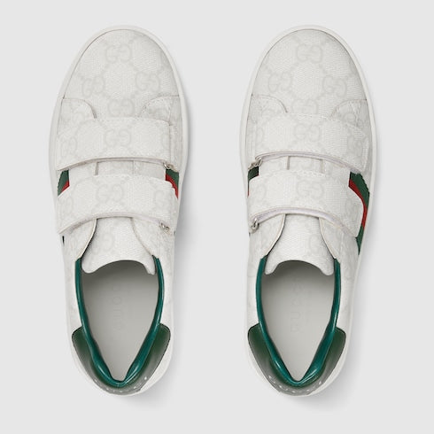 Children's Ace sneaker - white GG Supreme canvas