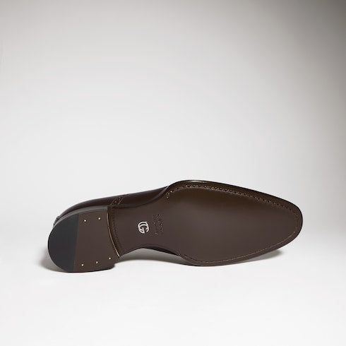 Men's lace-up shoe - dark brown leather
