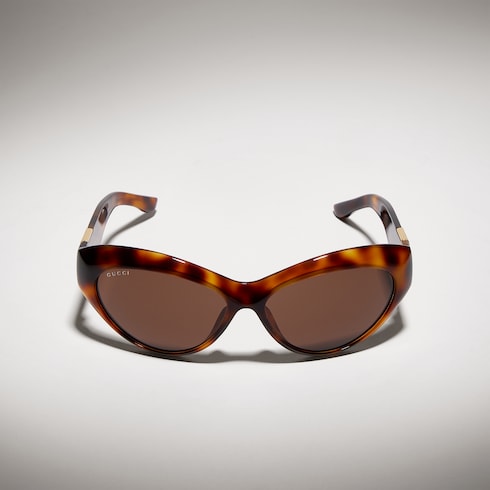 Cat eye frame sunglasses - brown tortoiseshell