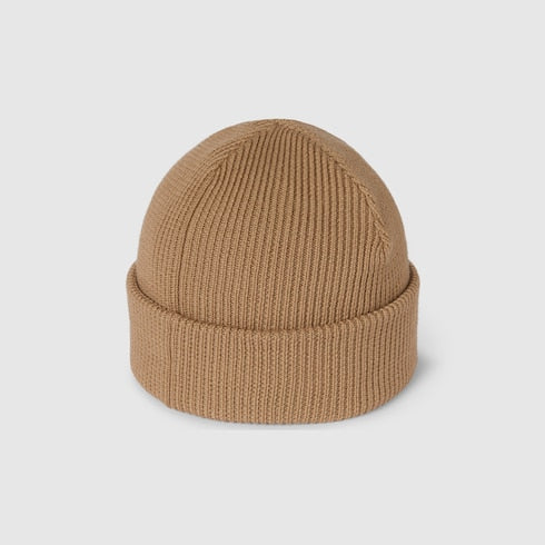 Wool hat with Horsebit - beige