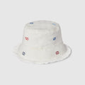 Children's GG cotton bucket hat - white