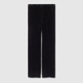 GG stretch velvet devoré pants - black