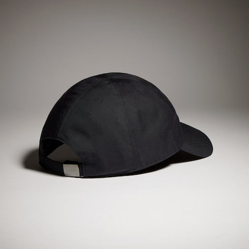 Cotton baseball hat with embroidery - black