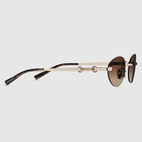 Frameless oval sunglasses - ivory