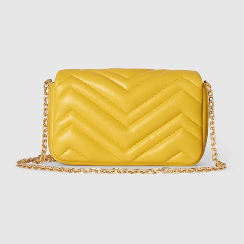 GG Marmont mini shoulder bag - yellow leather