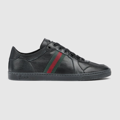 Women's Stretch low-top sneaker - black leather