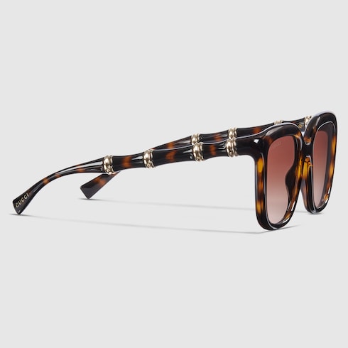 Square frame sunglasses - dark brown tortoiseshell