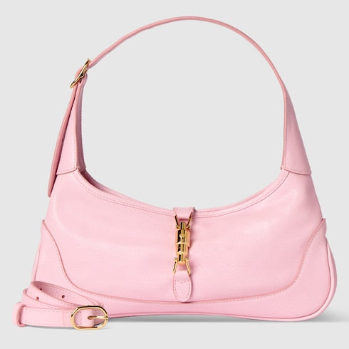 Jackie Slim medium shoulder bag - light pink leather