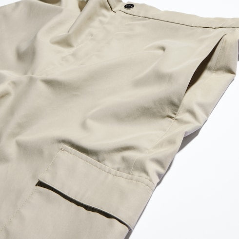 Lightweight cotton nylon twill pants - beige