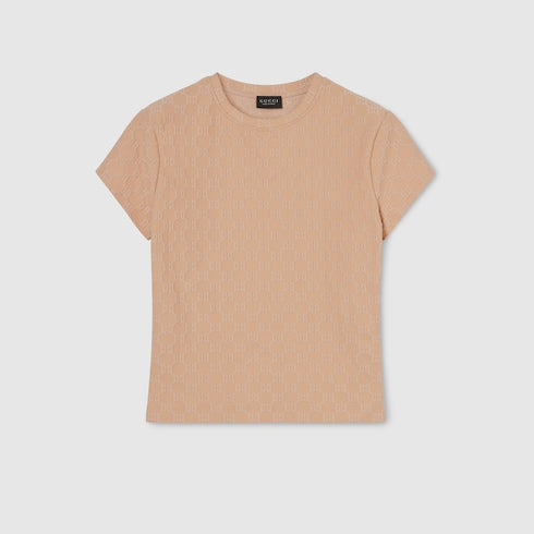 GG jersey jacquard T-shirt - beige