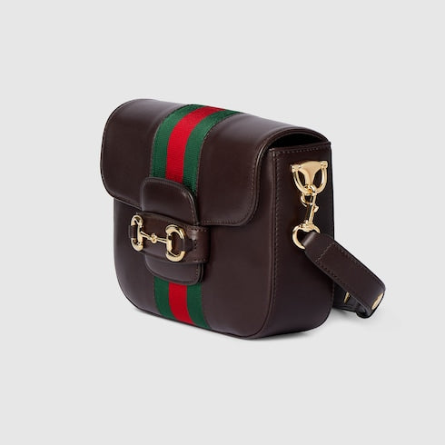 Gucci Horsebit 1955 small shoulder bag - dark brown leather