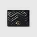 GG Marmont card case wallet - black leather
