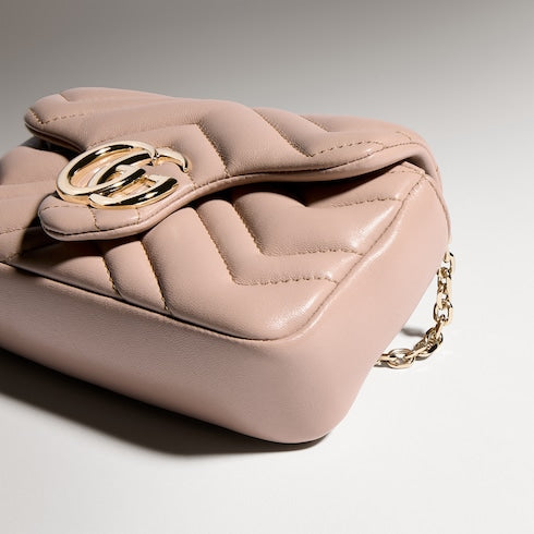 GG Marmont mini shoulder bag - pink beige leather