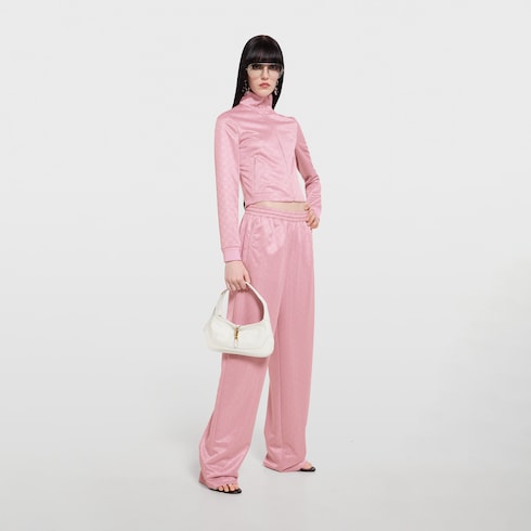 GG jersey jacquard zip jacket - light pink
