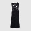 Fine crêpe viscose dress - black