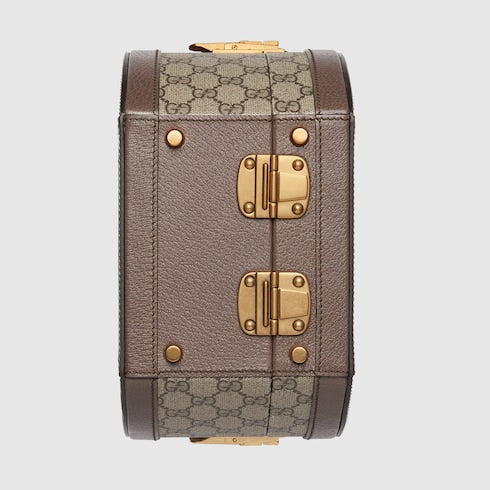 Gucci Savoy mini rigid hat box - beige and ebony Supreme