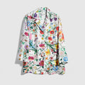 Printed silk twill shirt - multicolor