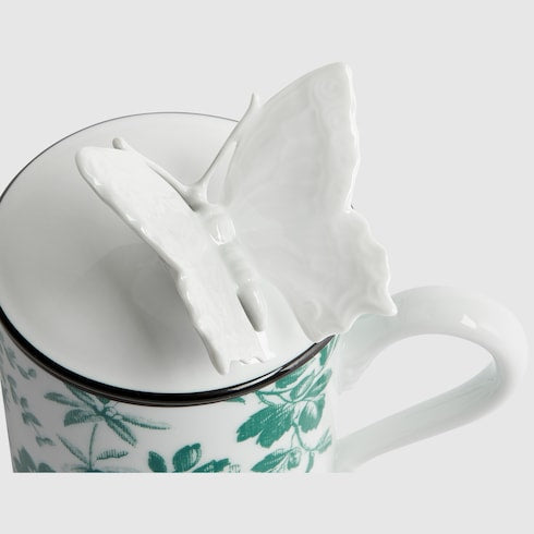 Green Herbarium Butterfly Mug - Green