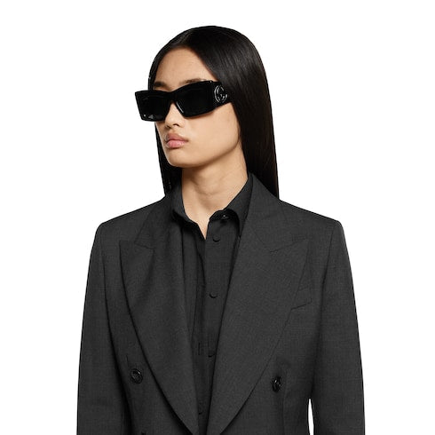 Double-breasted wool jacket - dark grey