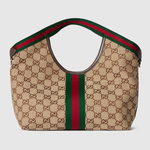 Gucci Giglio small tote bag - beige and brown GG canvas