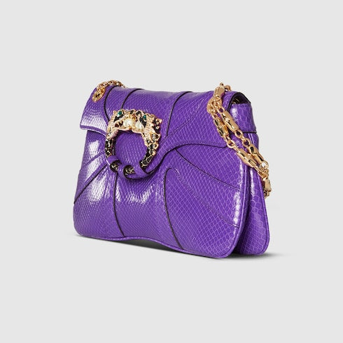 Python evening shoulder bag - purple