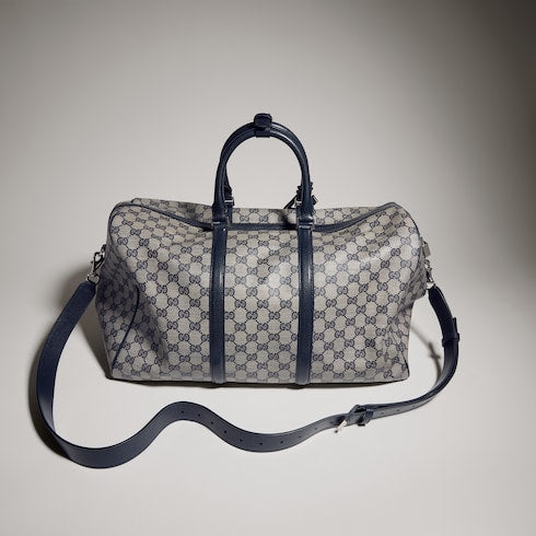 Gucci Essence Classic medium duffle bag - blue GG canvas