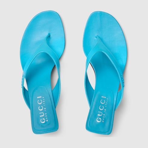 Women's Vittoria thong - bright blue leather