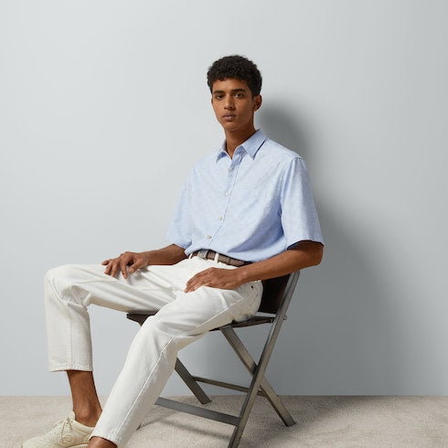 GG Supreme Oxford cotton shirt - light blue