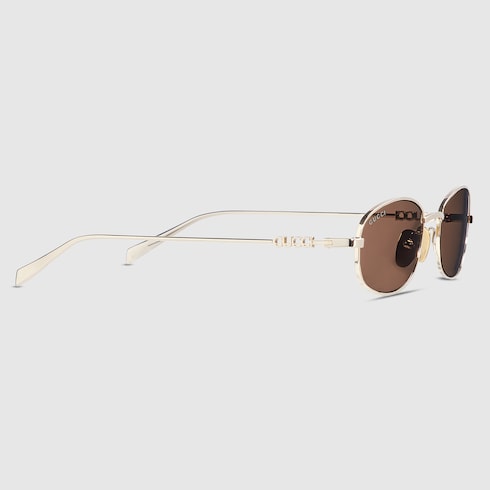Oval frame sunglasses - light gold