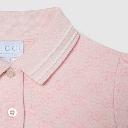 Children's GG cotton dress - light pink