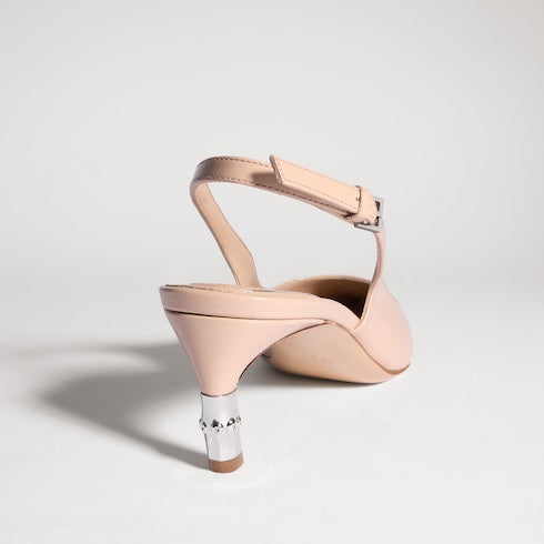 Women's Castello slingback - pink beige leather