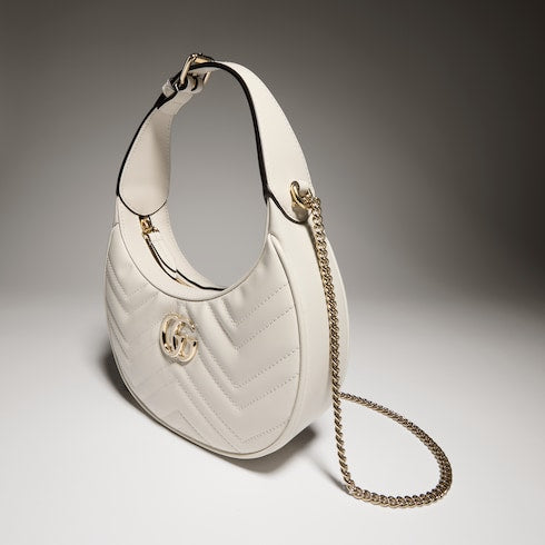 GG Marmont small shoulder bag - white leather