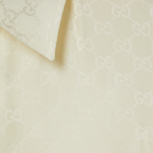 GG crêpe silk shirt - ivory