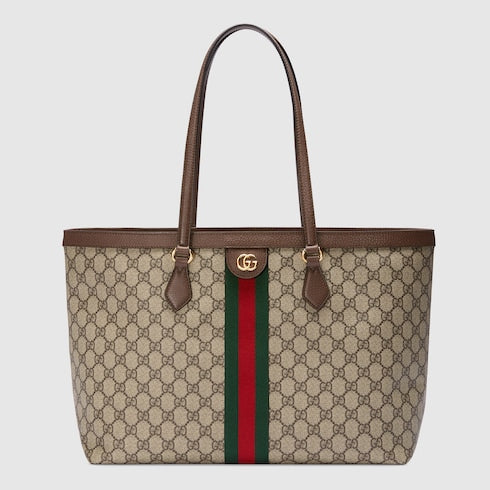 Ophidia GG Medium Tote - Beige & Ebony