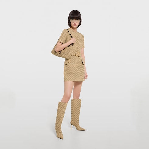 Women's Bombshell boot - sand and brown GG canvas
