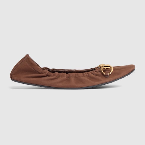 Women's Prima ballet flat - dark brown nubuck leather